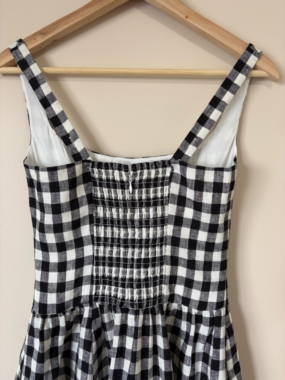 NEW Reformation Janu Midi Linen Dress Park Check Gingham | US 0 / UK 4 - Picture 12 of 15